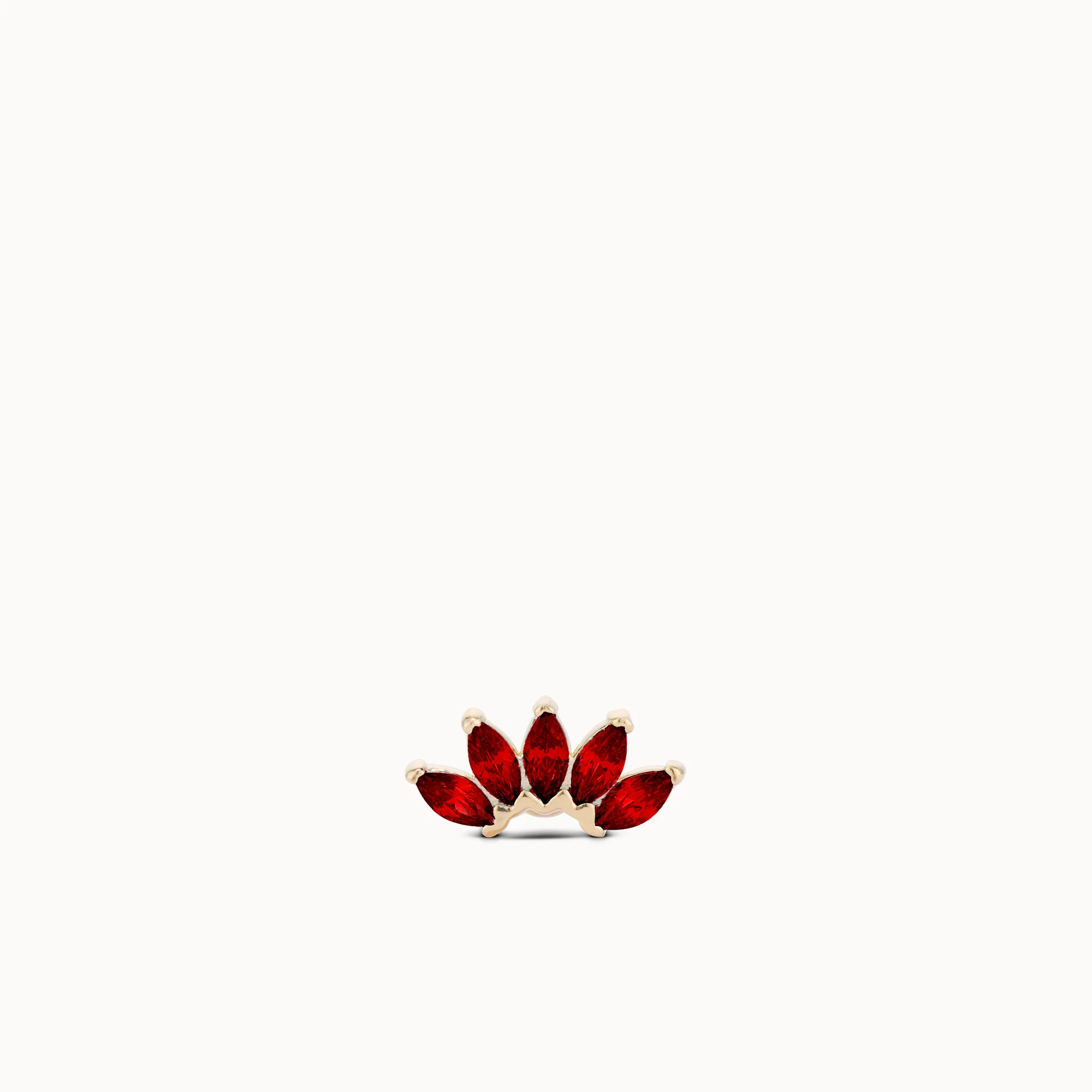 14k Arch Marquis Flat Back Stud - Image 2