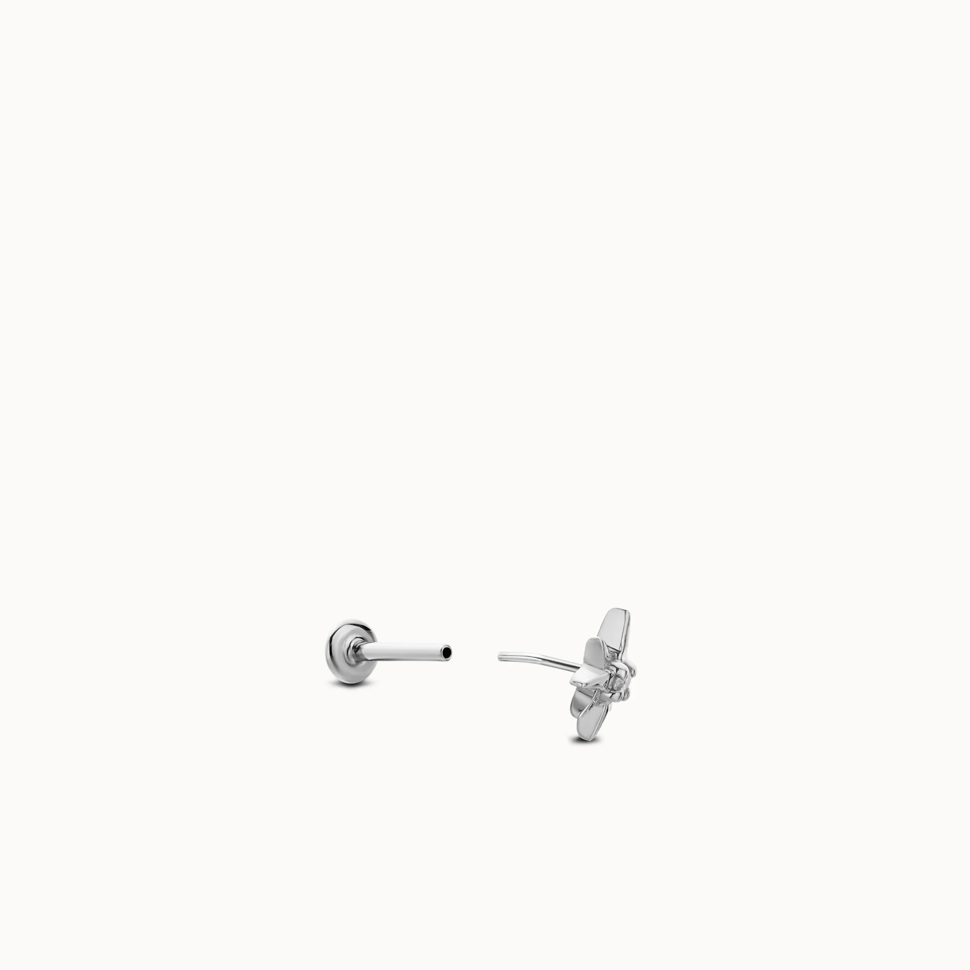 14k Flat Back Starburst Diamond Stud - Image 7