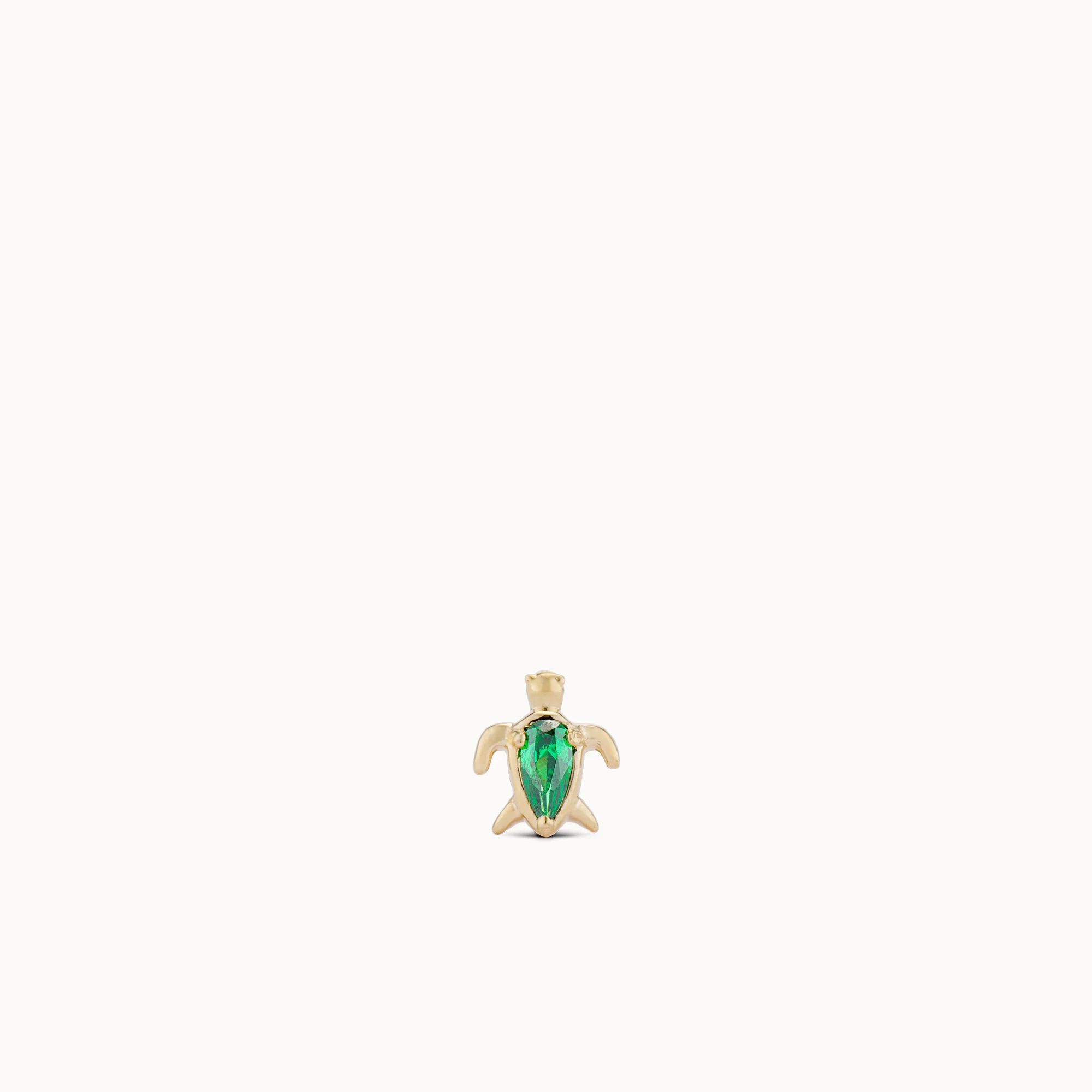 14k Turtle Flat Back Stud