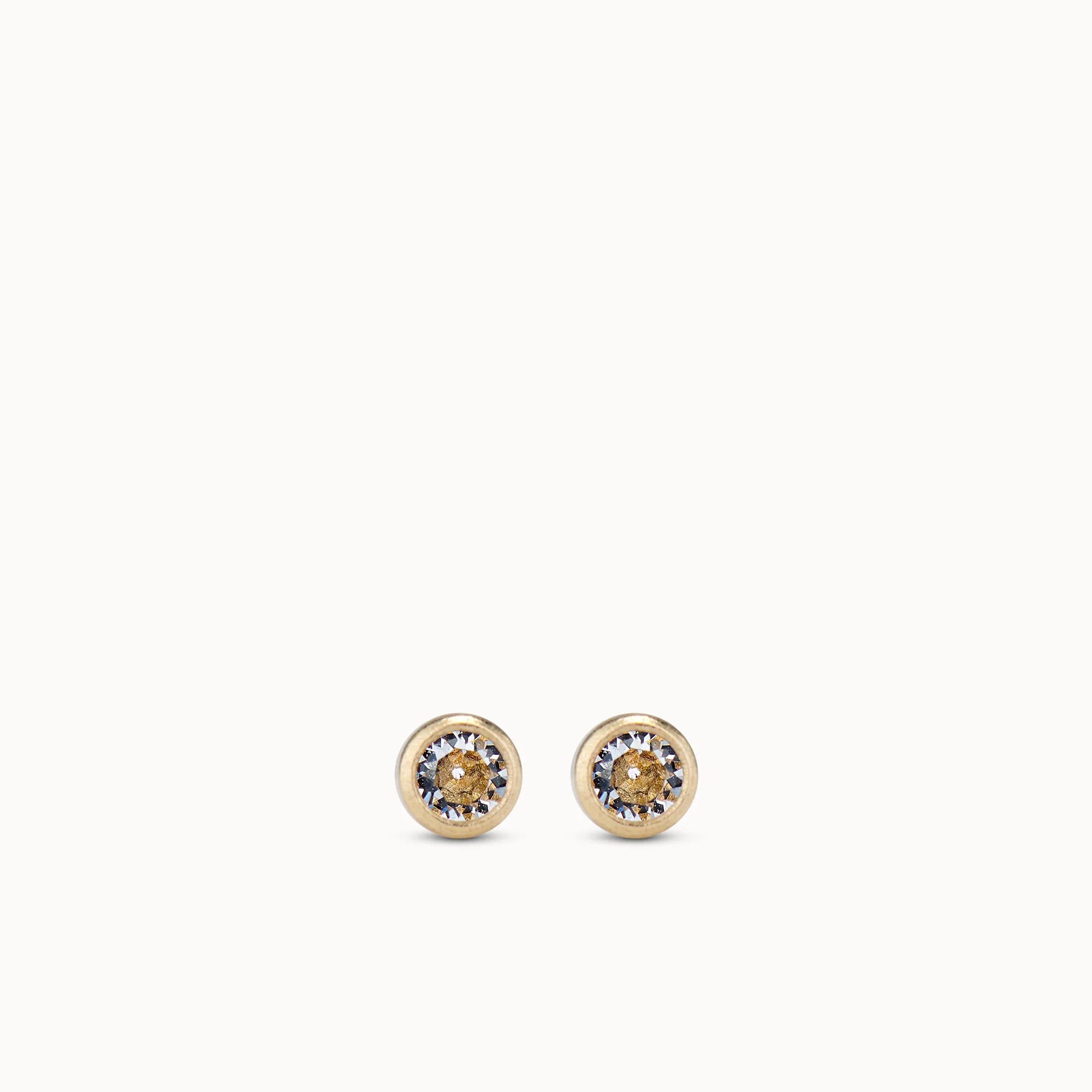 24k Gold Plated 3mm Bezel CZ Studs