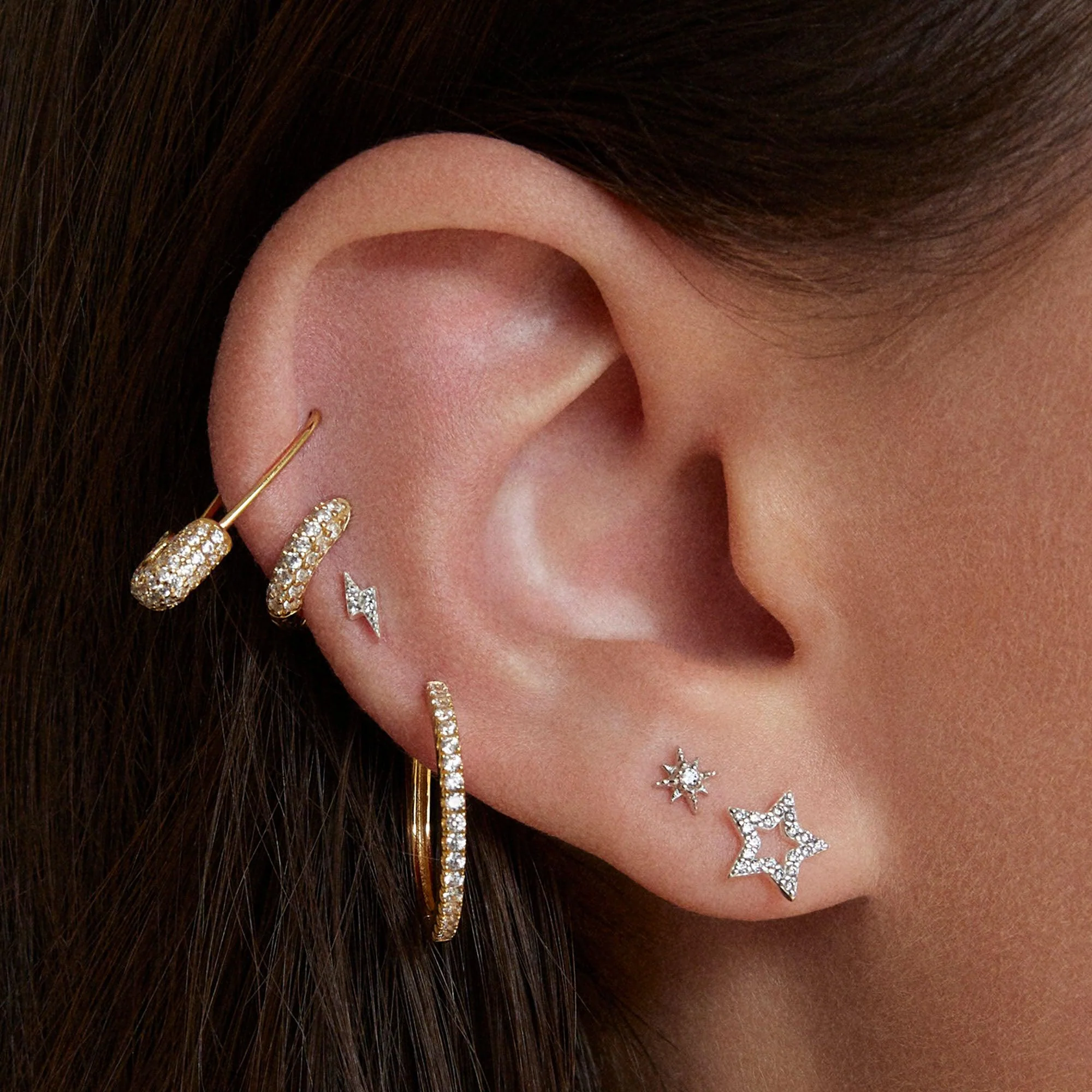After Hours Mini Pavé Hoops - Image 2