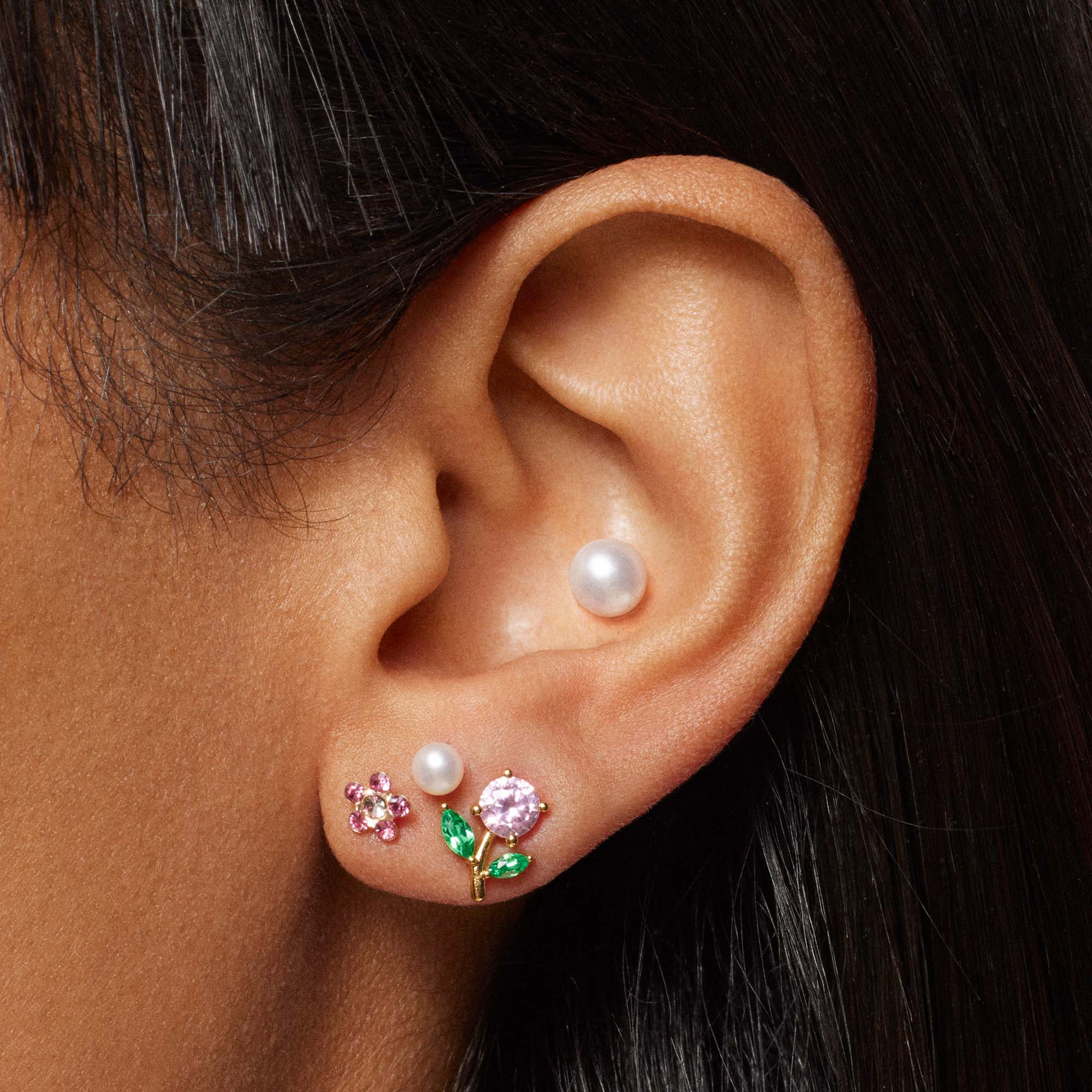 Crystal Flower Studs - Image 5