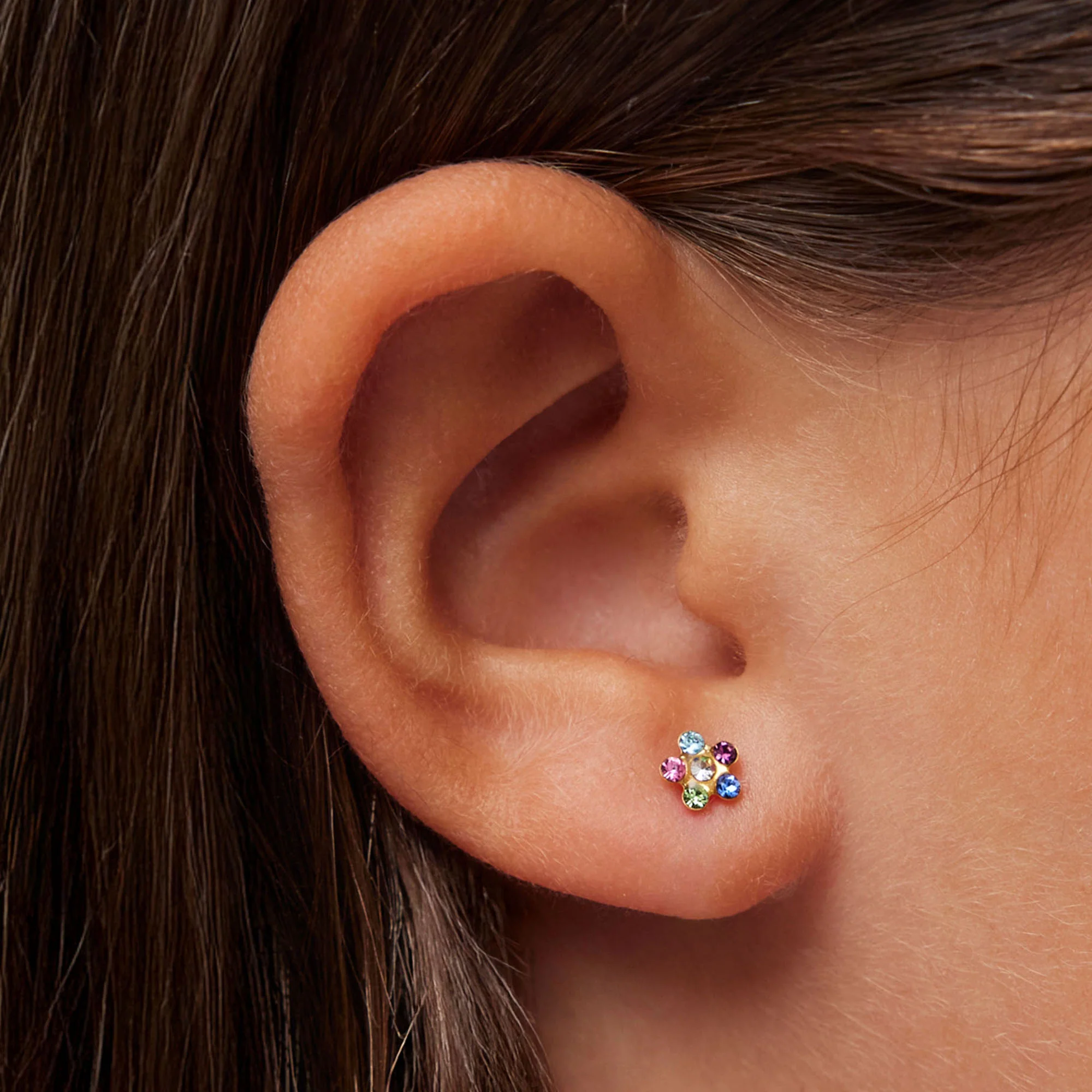Crystal Flower Studs - Image 6
