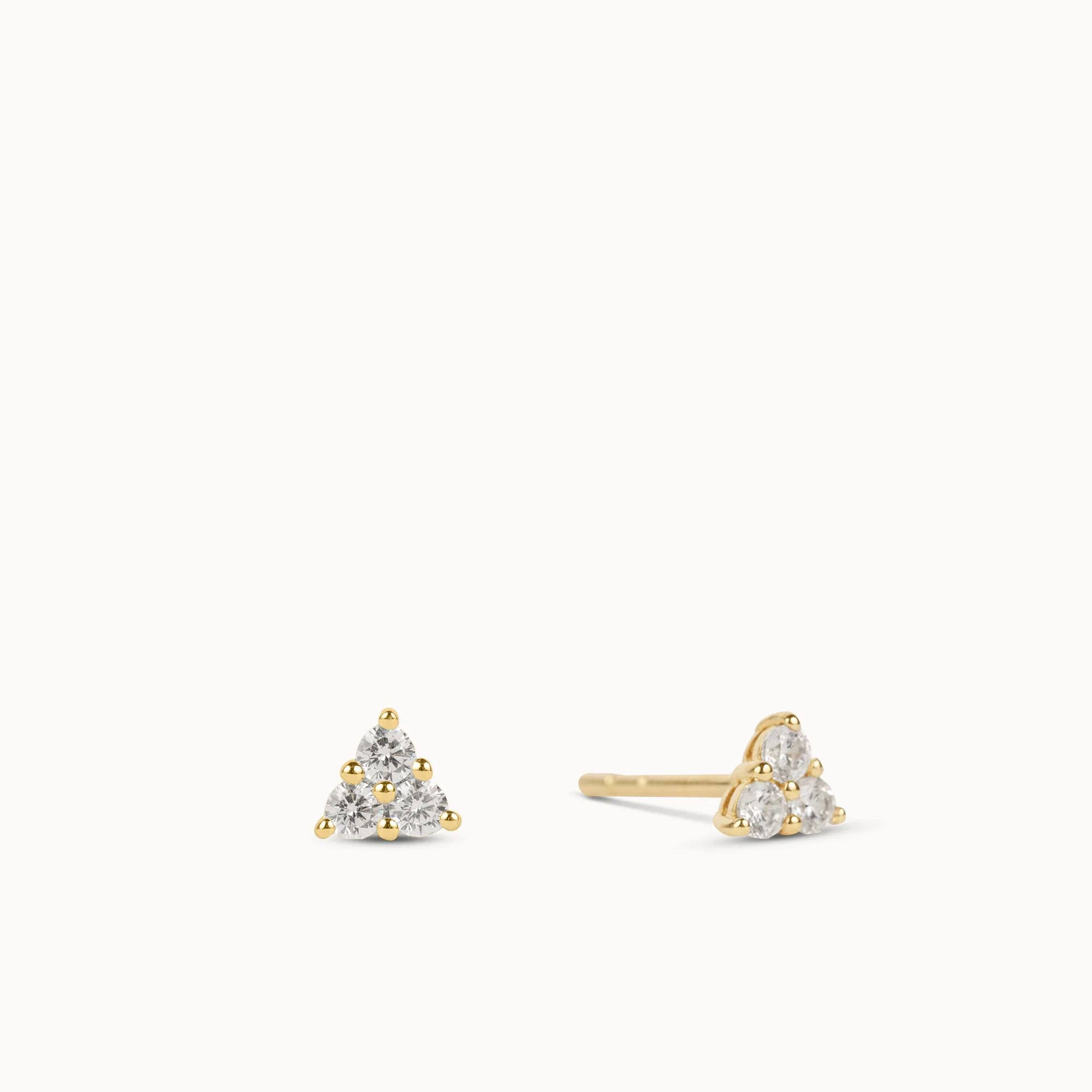 CZ Trinity Studs 4mm