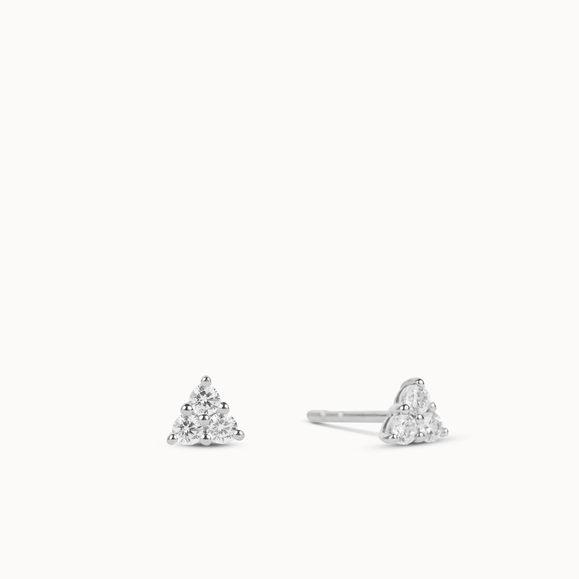 CZ Trinity Studs 4mm - Image 2