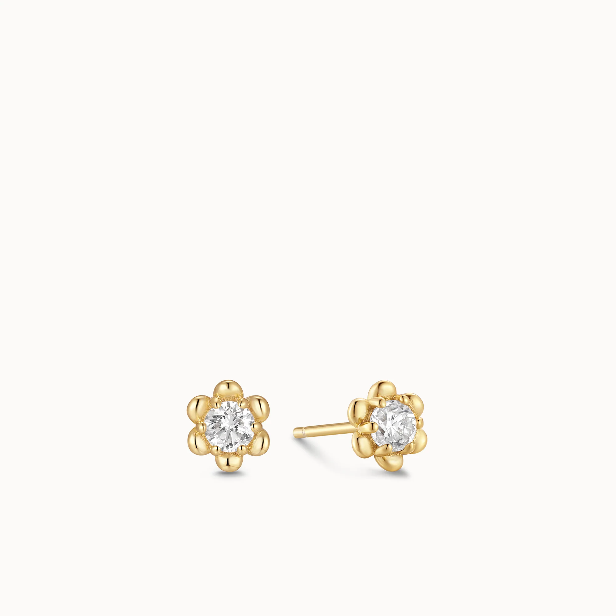 Flower CZ Studs