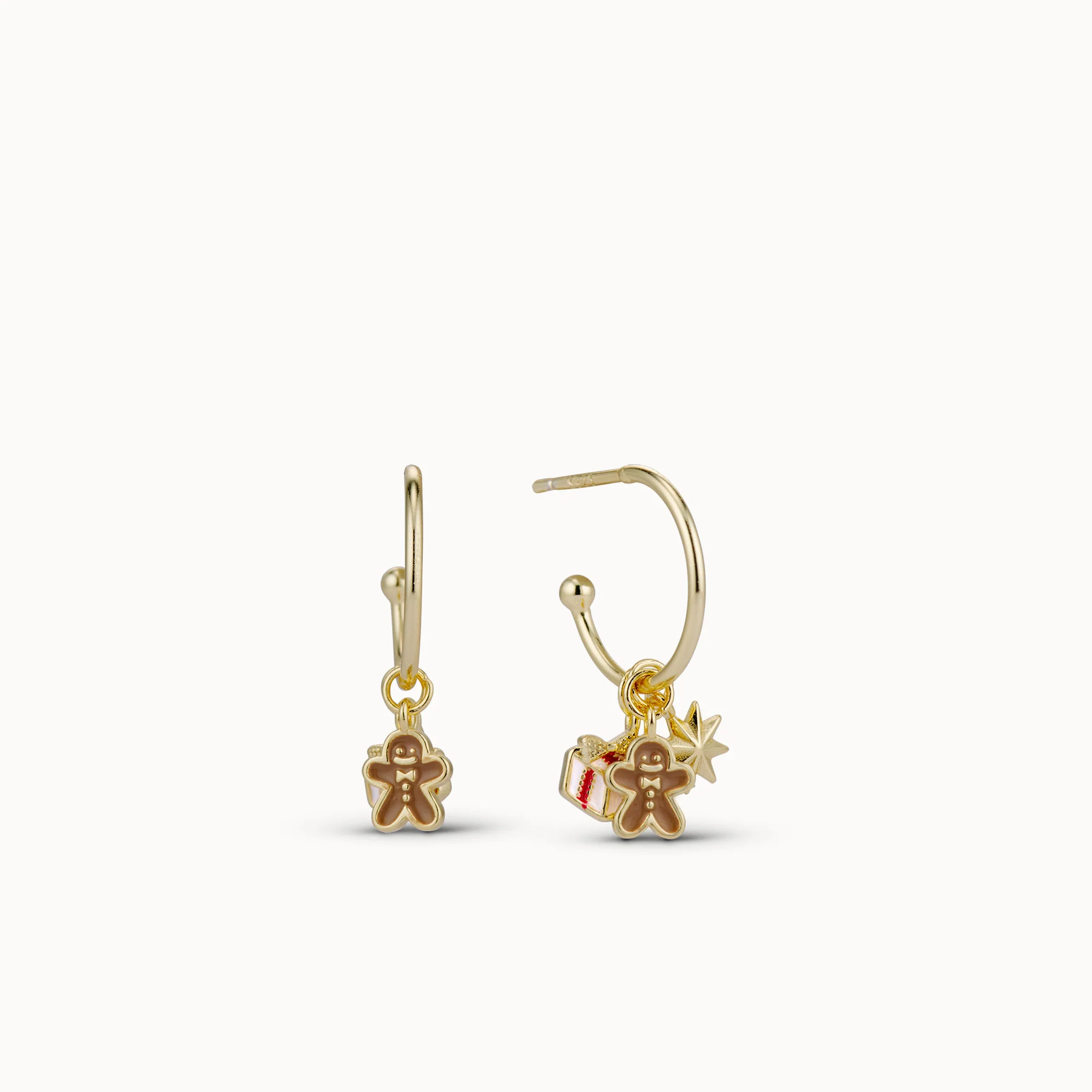 Holiday Charm Hoops