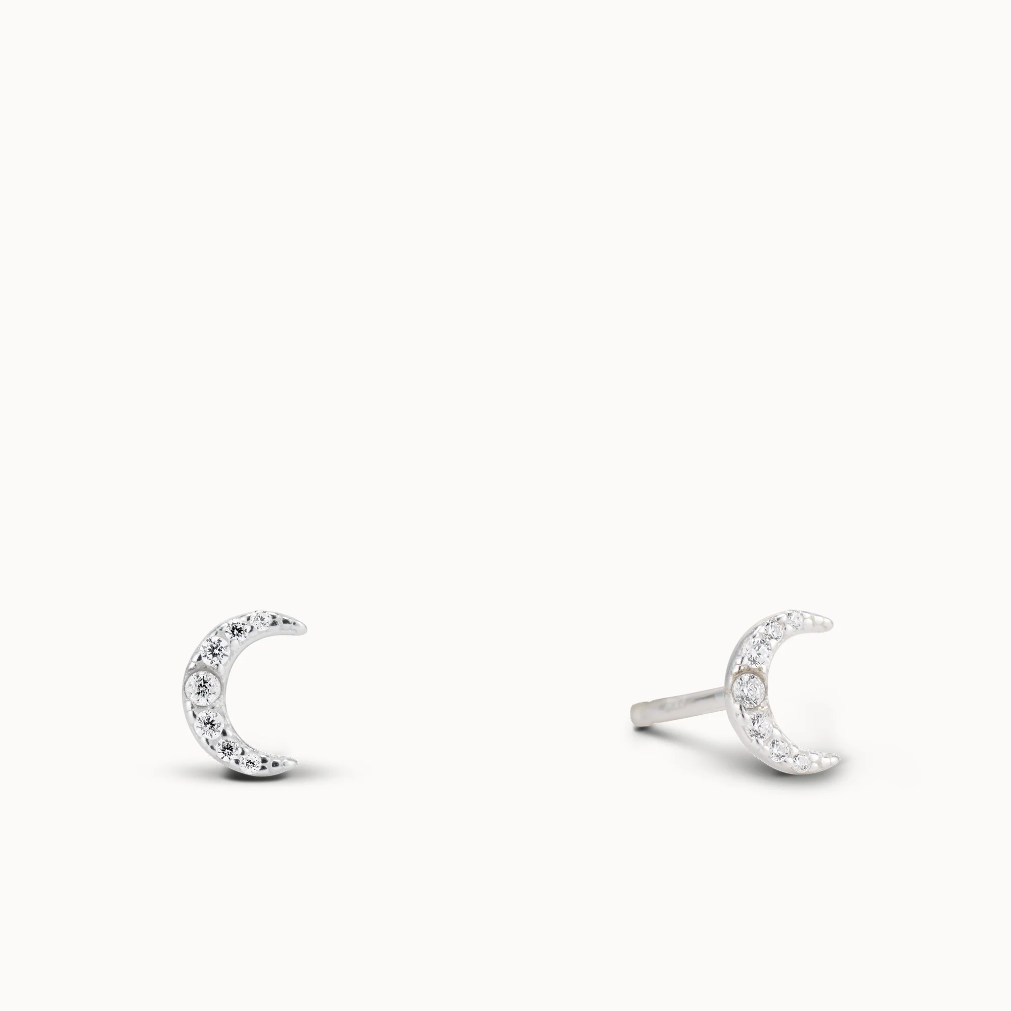 Moon CZ Studs - Image 2