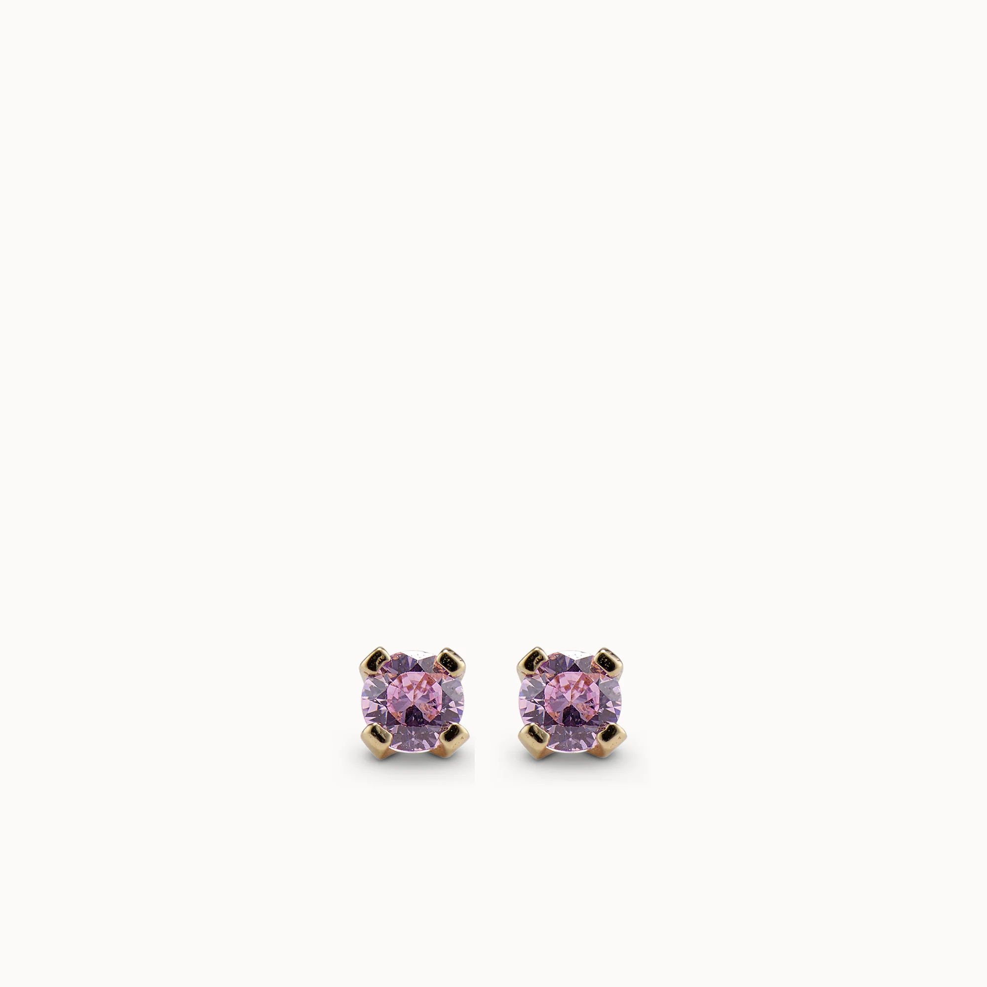 Rose CZ Studs - 3mm