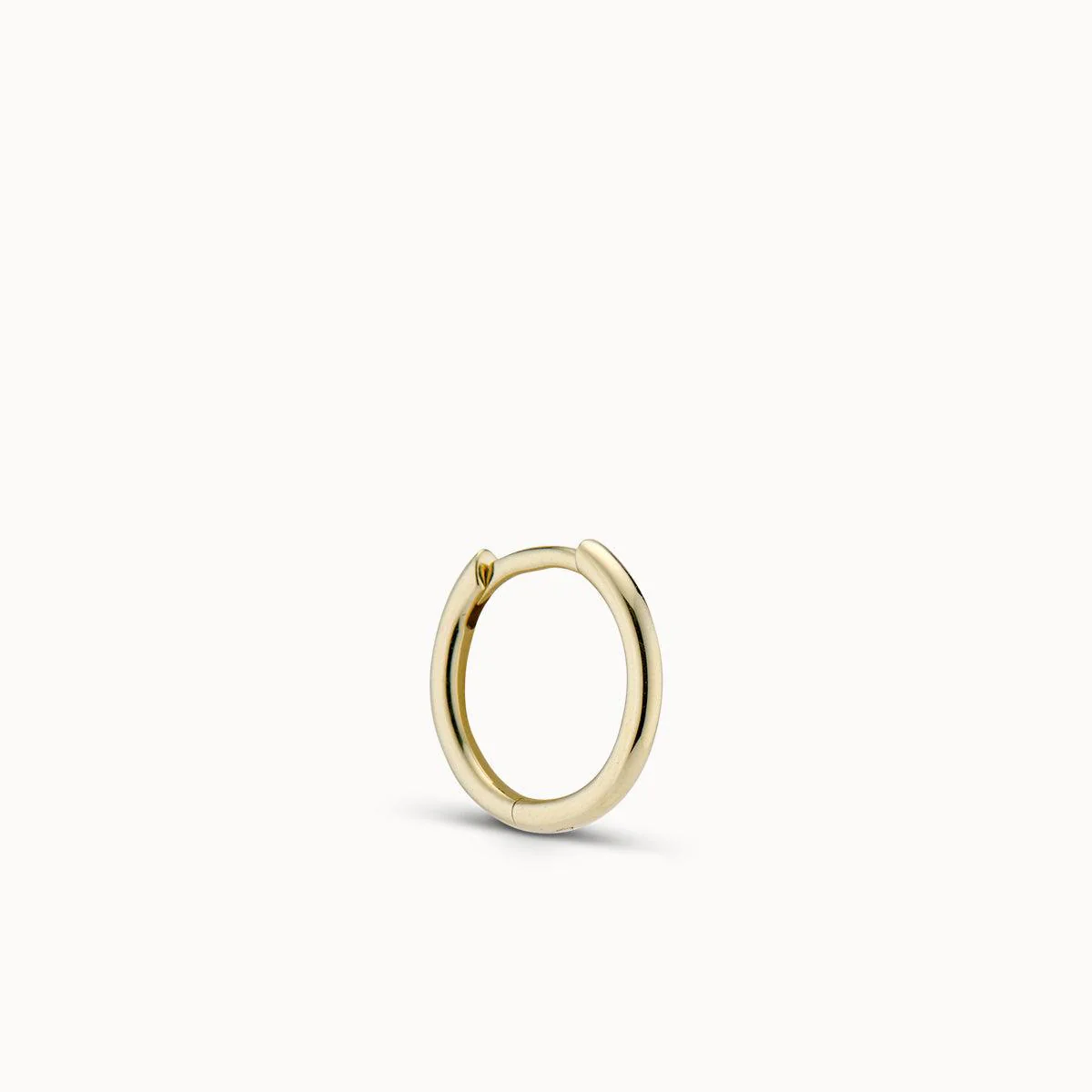 14k Plain Round Hoop 14mm - Image 2
